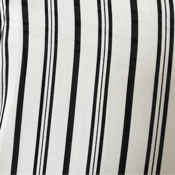 Worthington Black and White Striped Long Sleeve Button Up Blouse NWT - Picture 6 of 6